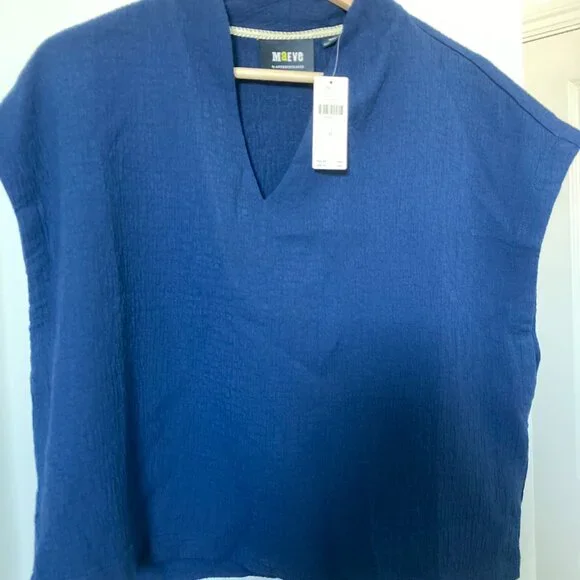 NWT Anthropologie Maeve blue Blouse/Top - Picture 2 of 10